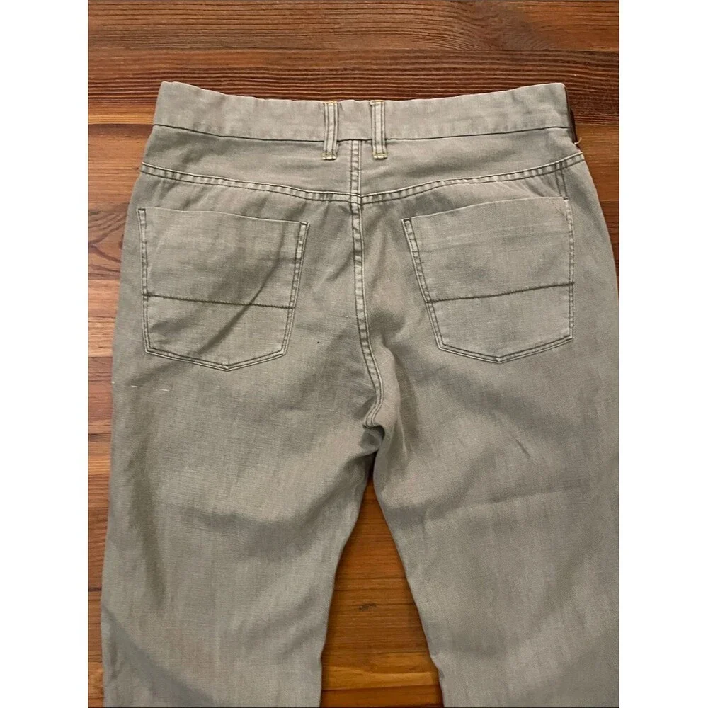 Tommy Bahama Island Crafted Linen Blend Pants Mens 32x32 Tan Khaki 5 Pocket